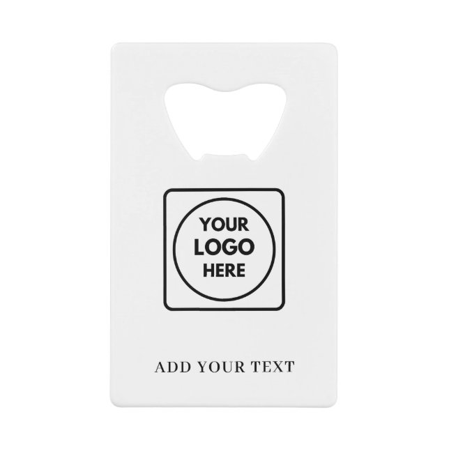 Logo-Text-QR-Code Geschäft Kreditkarte Design Geldbeutel Flaschenöffner (Vorderseite)