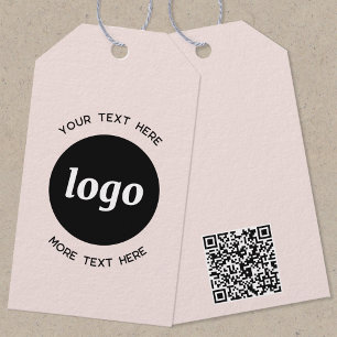 Logo Text QR Code Rosa Geschäftspreis oder Geschenkanhänger