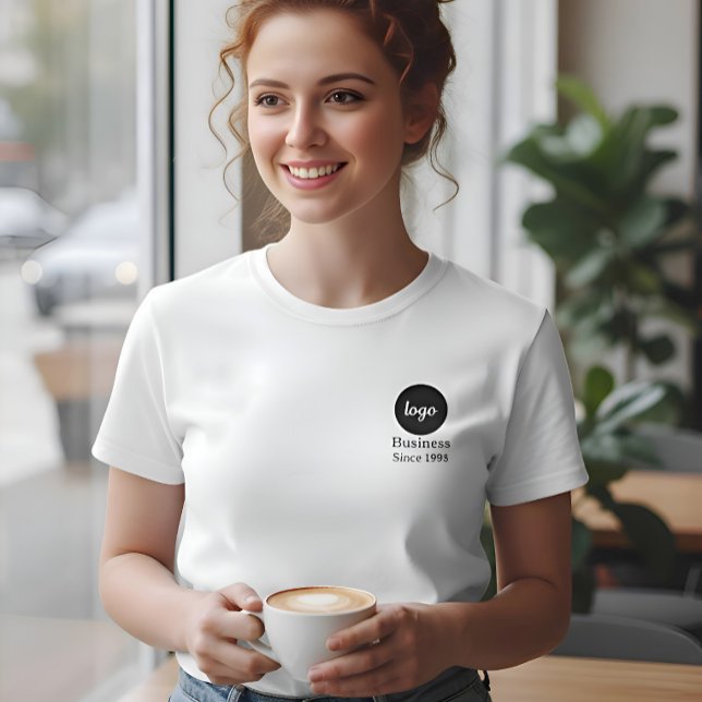 Logo Text Since Year Business Employees Customized T-Shirt (Von Creator hochgeladen)