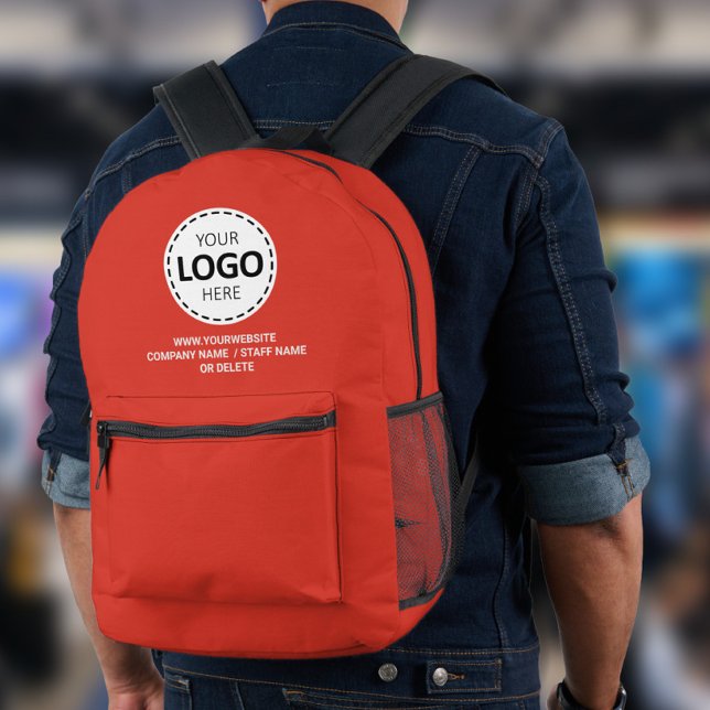 Logo / Text Upload Werbe Rot Bedruckter Rucksack (Von Creator hochgeladen)