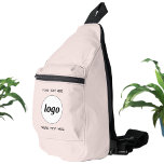 Logo-Text Werbeaktion Branding Rosa Rosa Crossbody Bag<br><div class="desc">Fügen Sie Ihr eigenes Logo und Ihren eigenen Text zu diesem Design hinzu. Entfernen Sie den oberen oder unteren Text, wenn Sie es vorziehen. Geben Sie einen Namen, einen Firmenslogan, eine Telefonnummer oder eine Website-Adresse ein. Minimalistisch und beruflich. Ideal für ein Werbeprodukt für Ihre Mitarbeiter, Mitarbeiter, Kunden und Kunden. Ideal...</div>