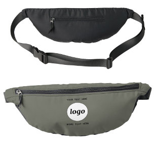 Logo-Text Werbeaktion für das Branding von Unterne Bauchtasche