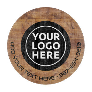 LOGO & TEXTE   Planche à découper en verre personn
