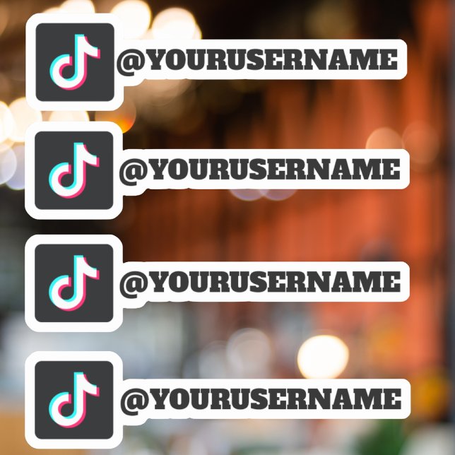 Logo TikTok personnalisé Social Media Name Sticker (Créateur téléchargé)