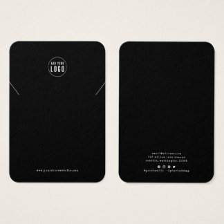 Logo Typewriter Custom Color Necklace Display Card