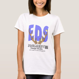 Logo-u. QR-Code T - Shirt Edelhert Entwurfs-Studio
