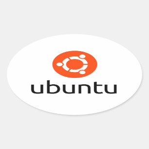 Logo Ubuntus Linux Ovaler Aufkleber