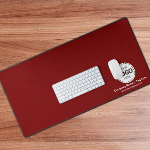 Logo und Firmendetails Benutzerdefinierte Red-Desk Schreibtischunterlage
