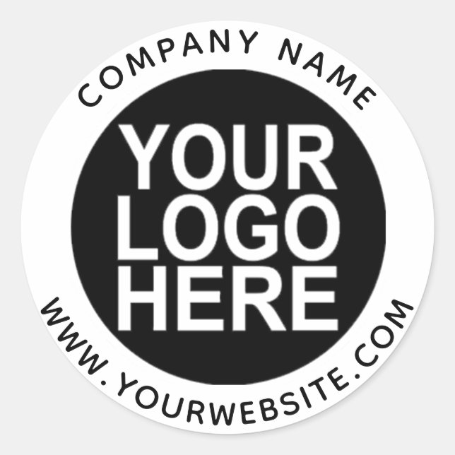 Logo und Firmenlogo hochladen Runder Aufkleber (Vorderseite)