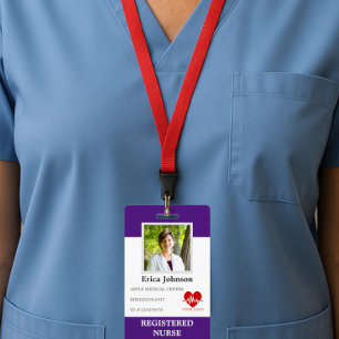 Logo und Foto-ID der Mitarbeiter des Krankenhauses Ausweis