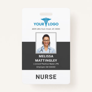 Logo und Foto-ID des Krankenhauses Personalisiert Ausweis