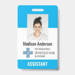Logo und Foto-ID für personalisierte Krankenhausm Ausweis