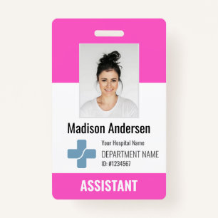 Logo und Foto-ID für personalisierte Krankenhausm Ausweis
