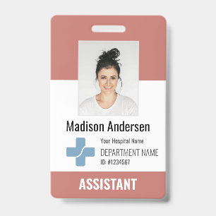 Logo und Foto-ID für personalisierte Krankenhausm Ausweis