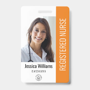 Logo und Foto-ID für personalisierte Krankenhausmi Ausweis