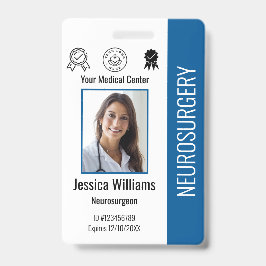 Logo und Foto-ID für personalisierte Krankenhausmi Ausweis