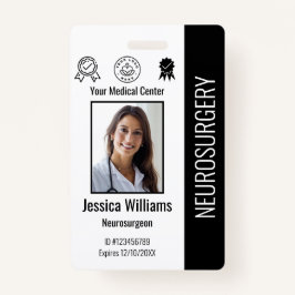 Logo und Foto-ID für personalisierte Krankenhausmi Ausweis