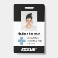 Logo und Foto-ID für personalisierte Krankenhausmi
