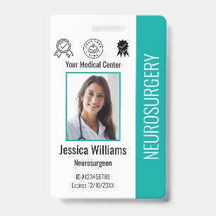 Logo und Foto-ID für personalisierte Krankenhausmi Ausweis