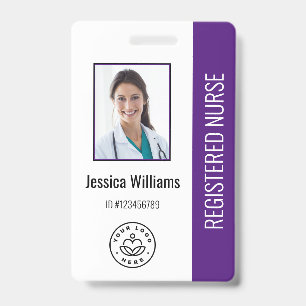 Logo und Foto-ID für personalisierte Krankenhausmi Ausweis