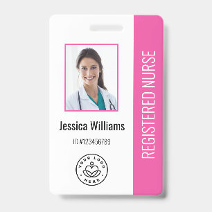 Logo und Foto-ID für personalisierte Krankenhausmi Ausweis