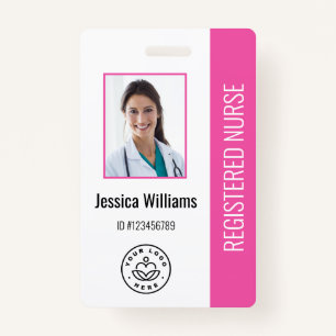 Logo und Foto-ID für personalisierte Krankenhausmi Ausweis