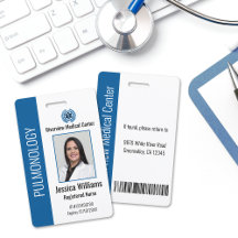 Logo und Foto-ID für personalisierte Krankenhausmi