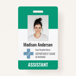 Logo und Foto-ID für personalisierte Krankenhausmi Ausweis