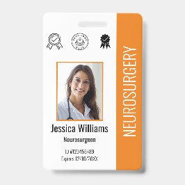 Logo und Foto-ID für personalisierte Krankenhausmi Ausweis