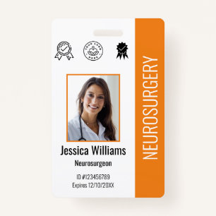 Logo und Foto-ID für personalisierte Krankenhausmi Ausweis