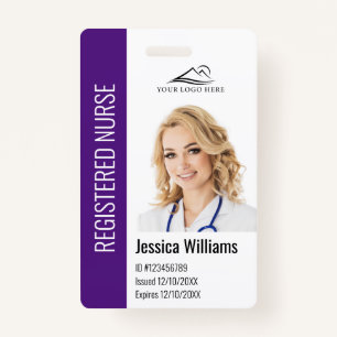 Logo und Foto-ID für personalisierte Krankenhausmi Ausweis