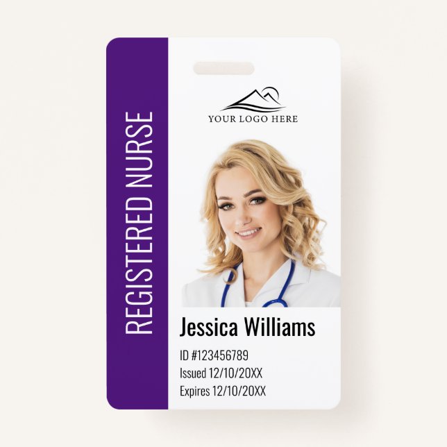 Logo und Foto-ID für personalisierte Krankenhausmi Ausweis (Vorderseite)