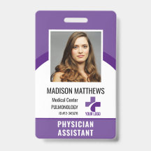 Logo und Foto-ID personalisierter medizinischer Mi