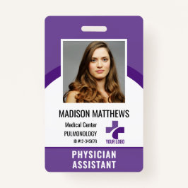 Logo und Foto-ID personalisierter medizinischer Mi Ausweis