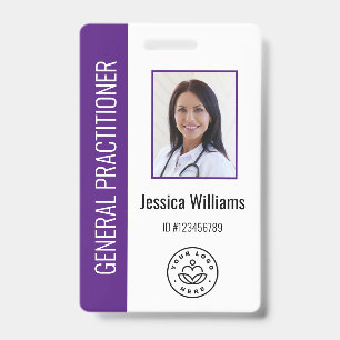 Logo und Foto-ID personalisierter medizinischer Mi Ausweis