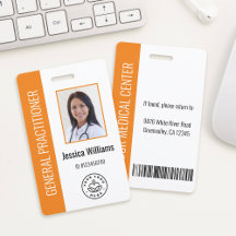 Logo und Foto-ID personalisierter medizinischer Mi