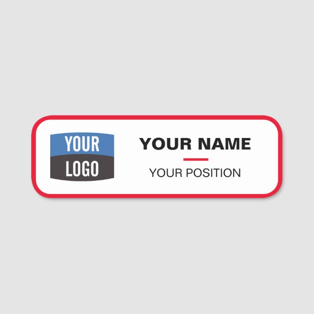 Logo und Name des benutzerdefinierten Mitarbeiterz Namensschild (Vorderseite)