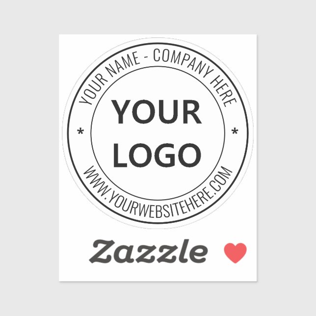 Logo und Personalisierter Aufkleber für Unternehme (Blatt)