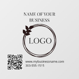 Logo- und QR-Code-Fensterklammern Fensteraufkleber