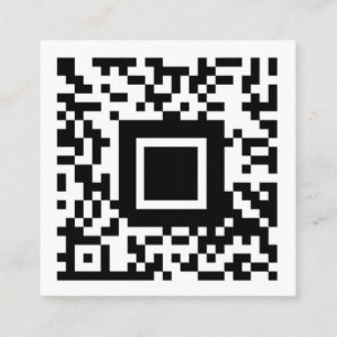 Logo und QR-Code Minimale Schwarz-Weiß-Vorlage Quadratische Visitenkarte