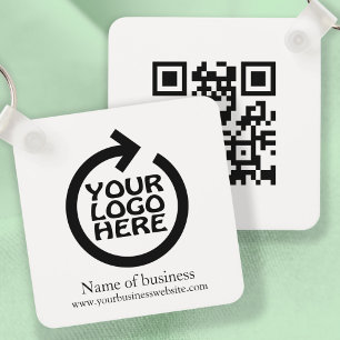 Logo und QR-Code Personalisiert Business Schlüsselanhänger