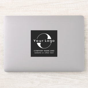 Logo und Text auf dem Notebook-Bildschirm "Vinyl P Aufkleber