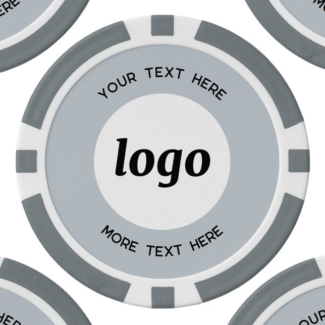 Logo und Text-Business-Werbemittel Blau Pokerchips (Logo and custom text professional business promotional poker chip)