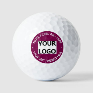 Logo und Text geprägte Stempel Golfbälle Vorlage