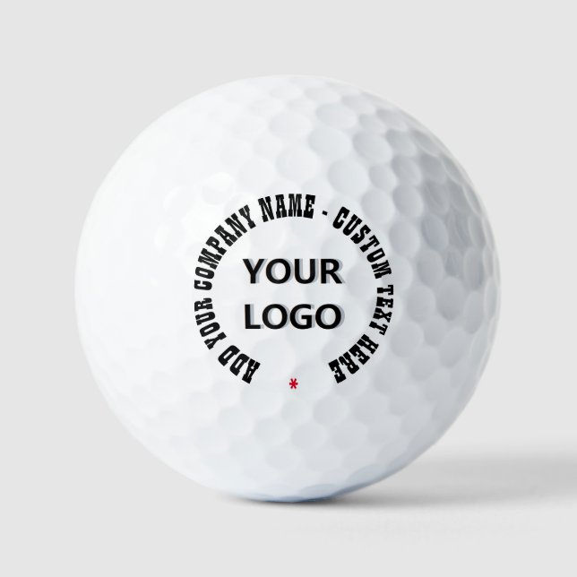 Logo und Text Ihrer Golfbälle für Ihr Unternehmen (Vorderseite)