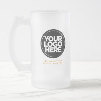 Logo und Text Mattglas Bierglas