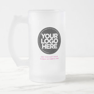 Logo und Text Mattglas Bierglas