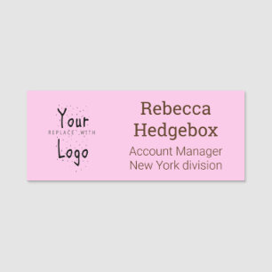 Logo und Text Professional Custom Company Namensschild