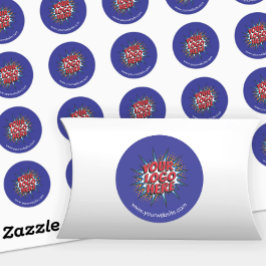 Logo und Website Hochladen Blue Round Stickers She