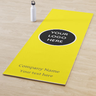 Logo Unternehmen Gelb Geschäftliches Fitnessstudio Yogamatte